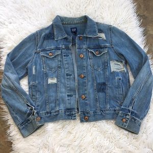 GAP DIY DISTRESSED DENIM JACKET